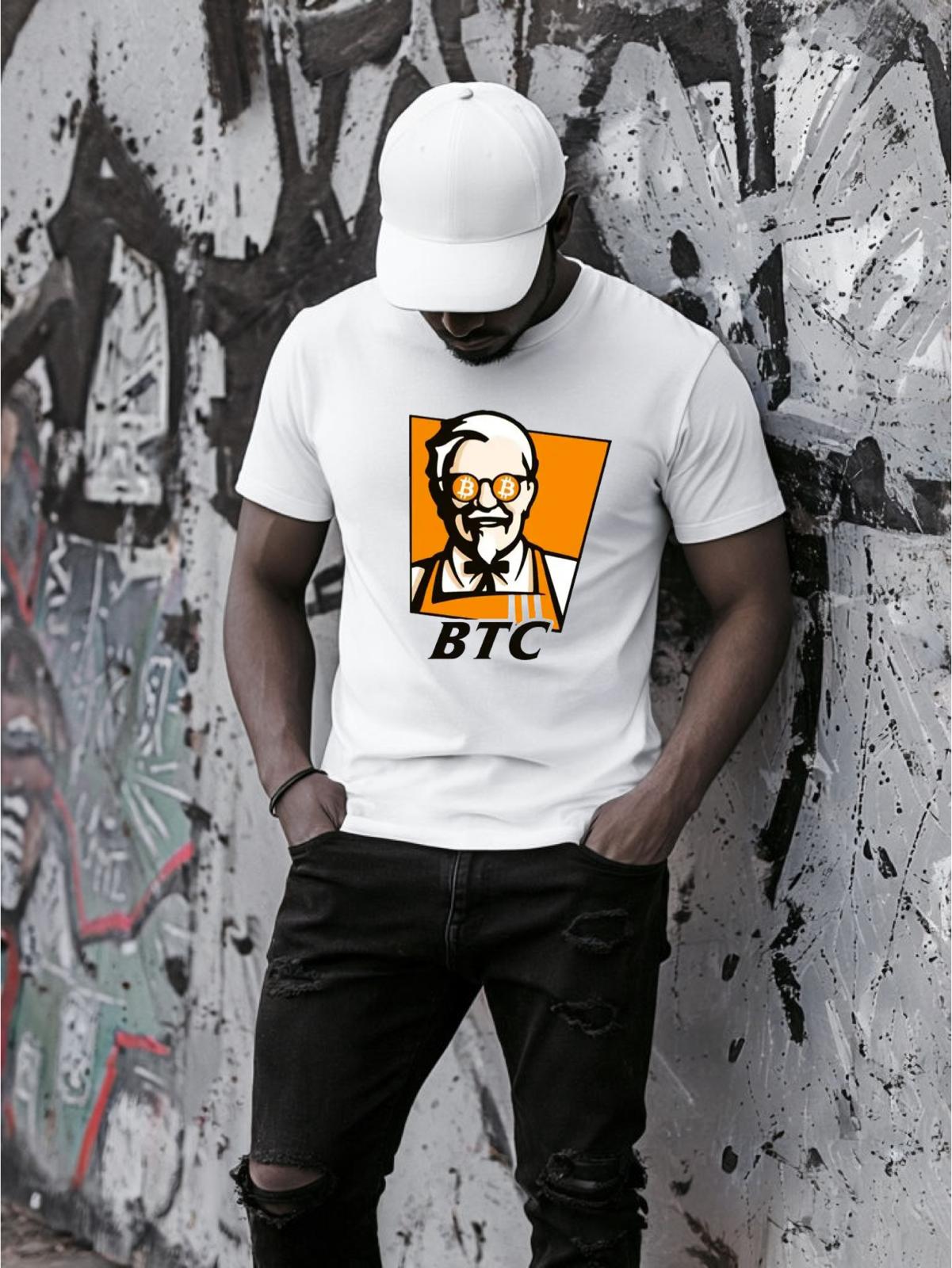 Fehér póló 100% pamutból BTC