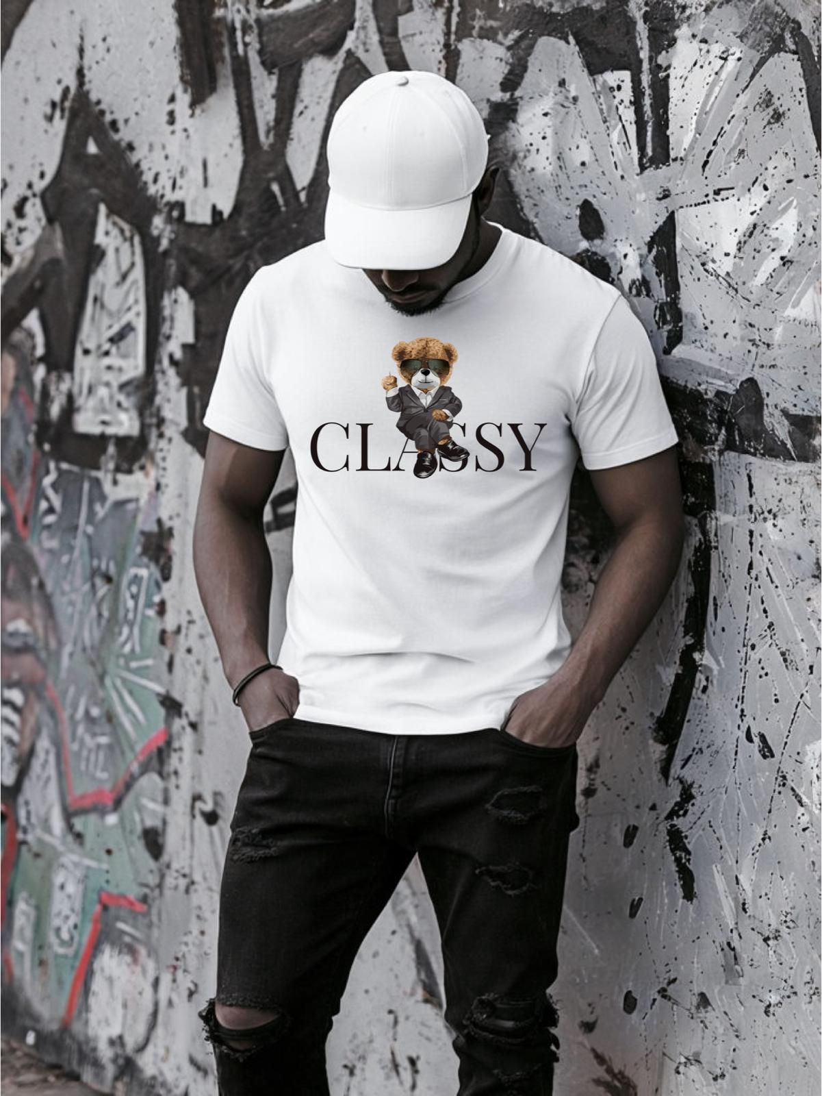 Fehér póló 100% pamutból Classy