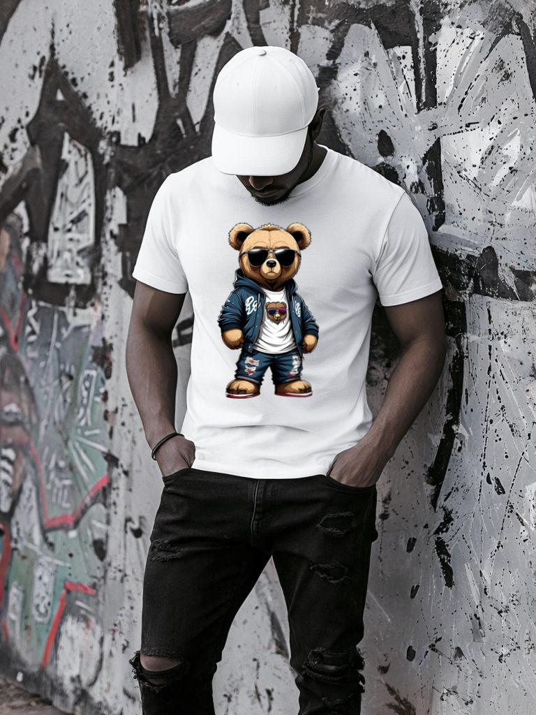 Fehér póló 100% pamutból Bear 2