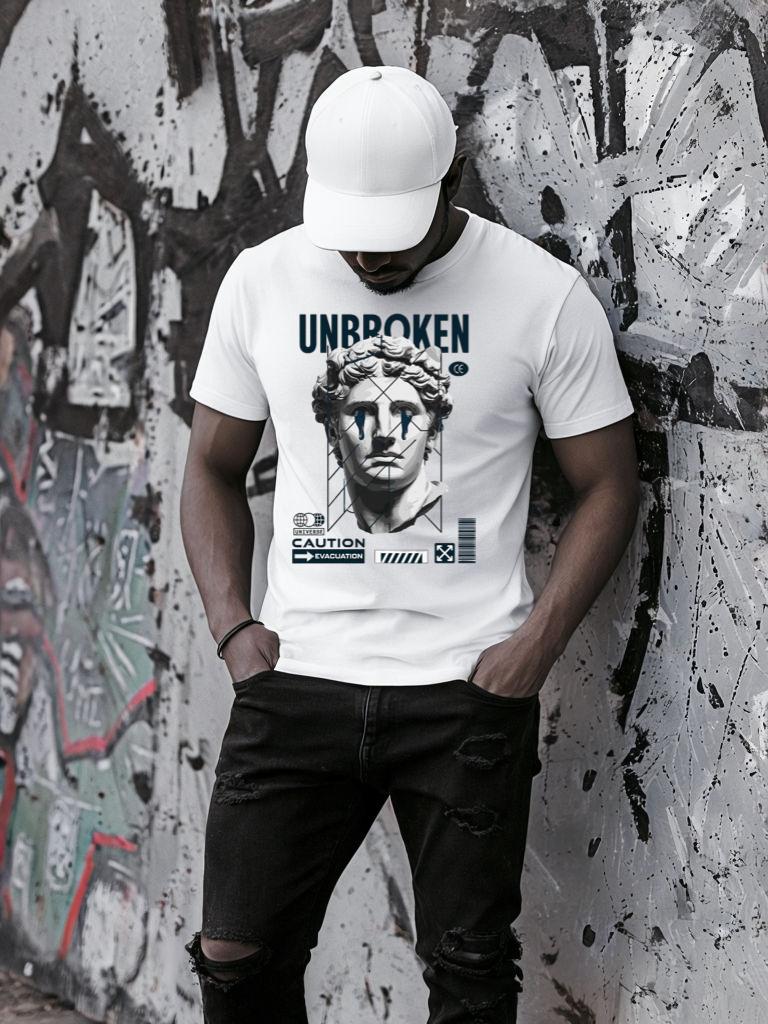 Fehér póló 100% pamutból Unbroken