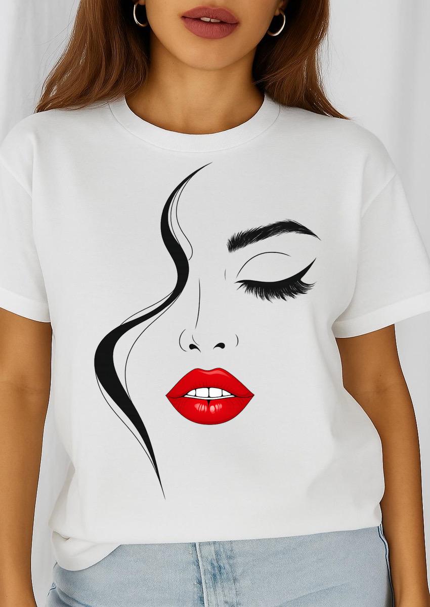 Női póló 100% pamutból Face