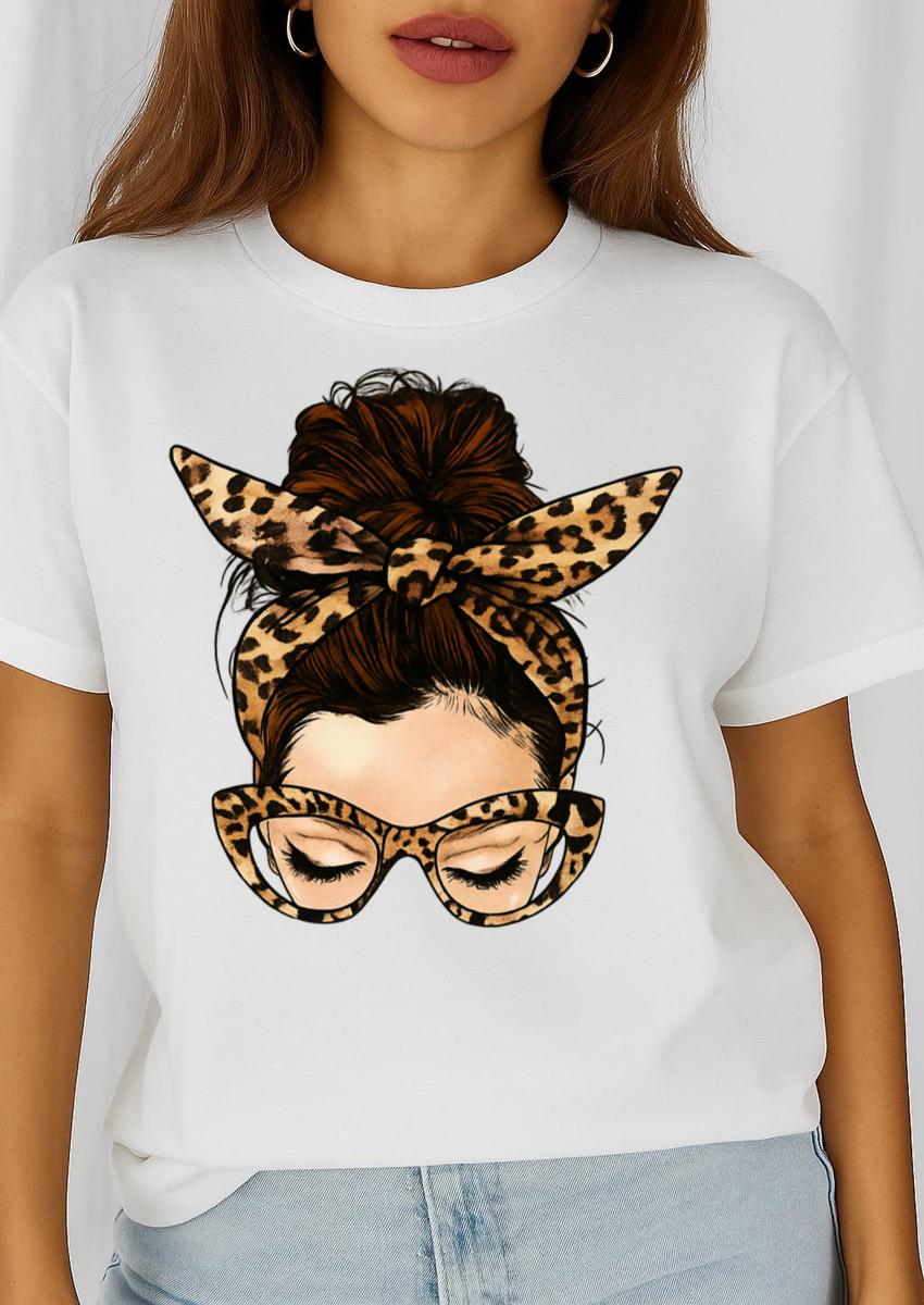 Női póló 100% pamutból Animal Print