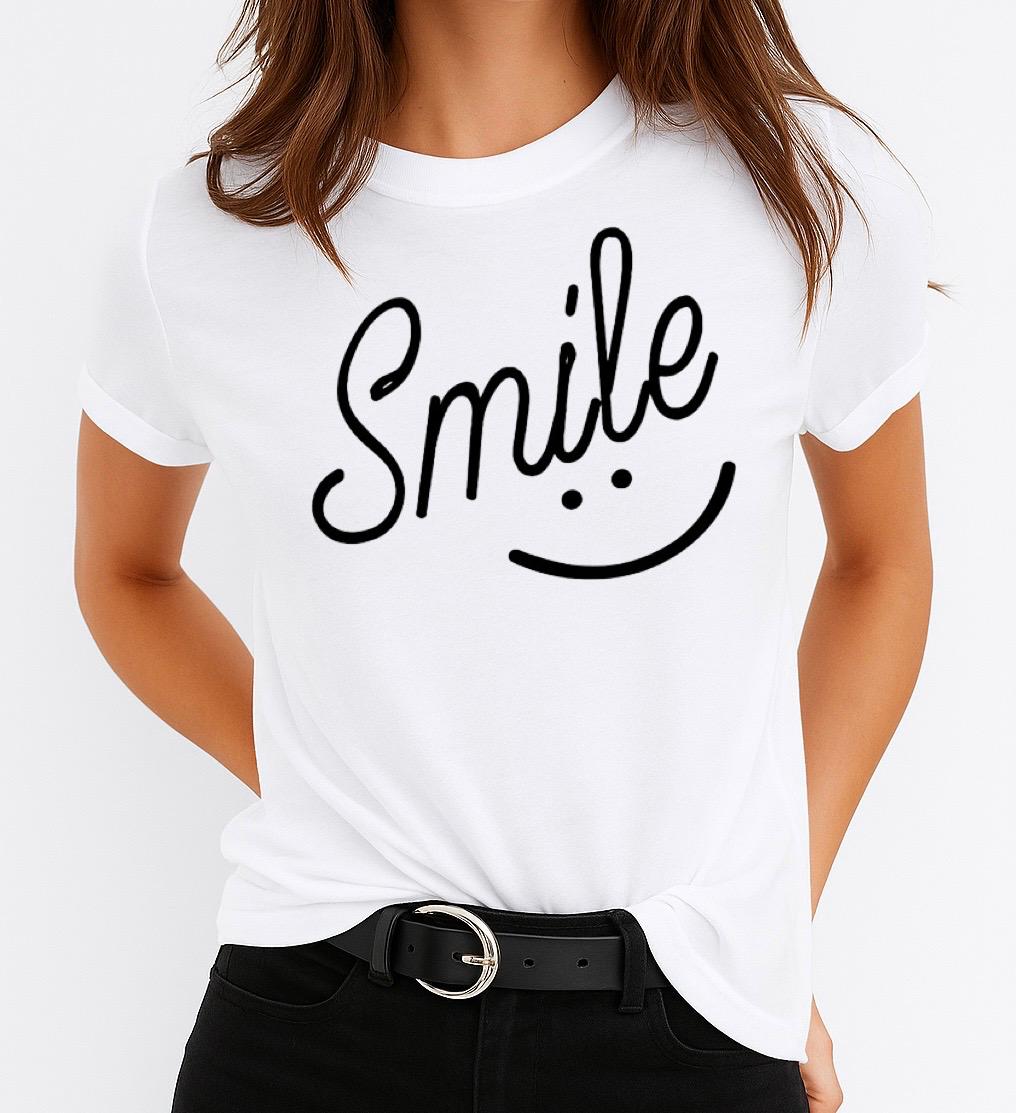 Női póló 100% pamutból Smile