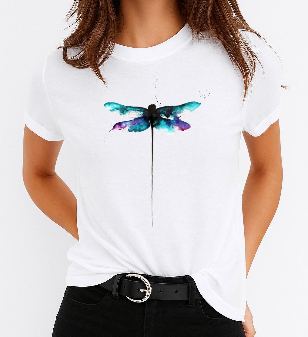 Női póló 100% pamutból Nice sárkány Fly