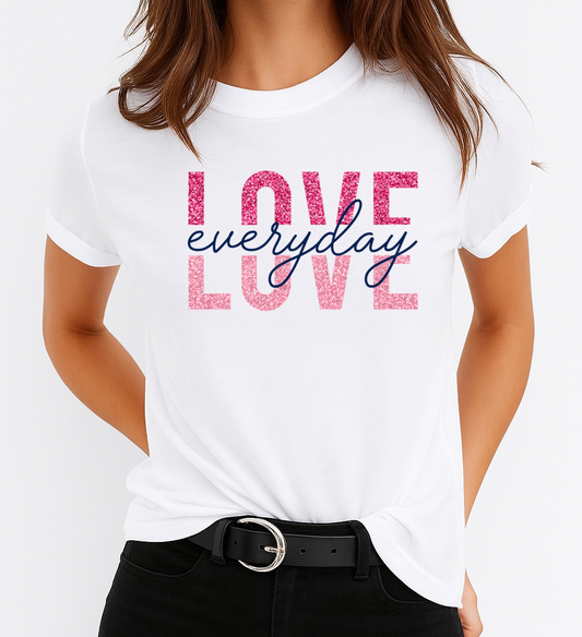 Női póló 100% pamutból Love Everyday