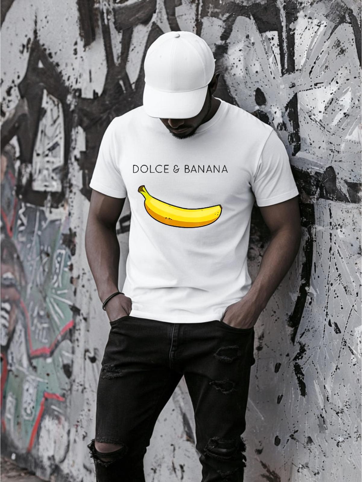 Fehér póló 100% pamutból Banana