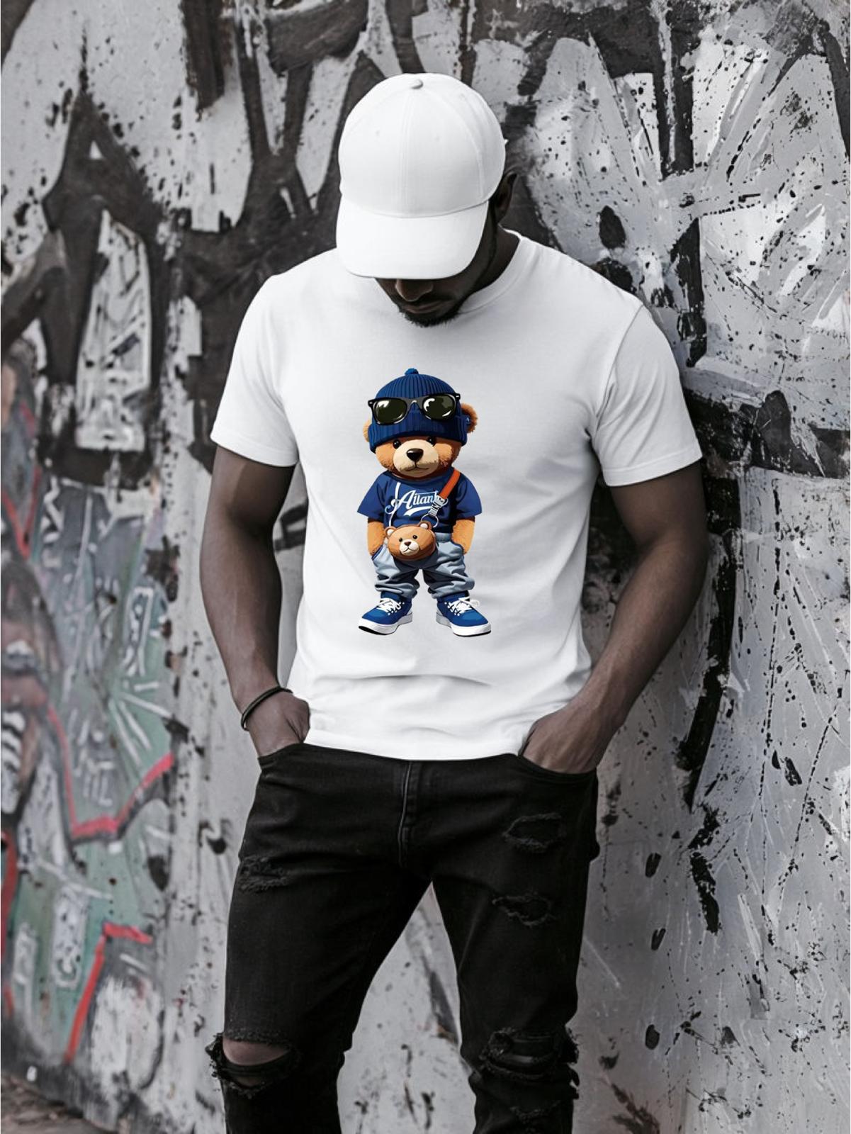 Fehér póló 100% pamutból Blue Bear
