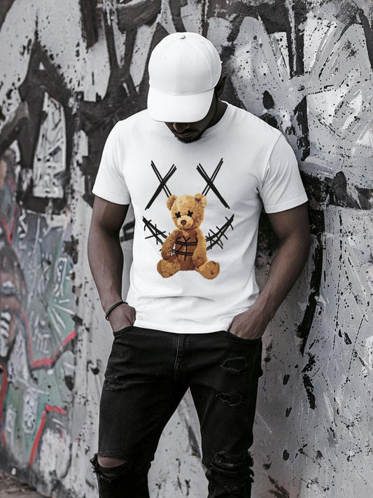 Fehér póló 100% pamutból Bear X