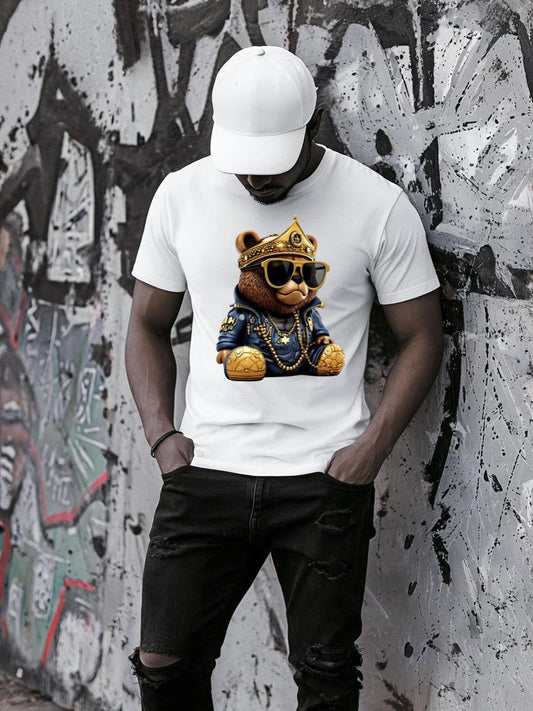 Fehér póló 100% pamutból Gold bear