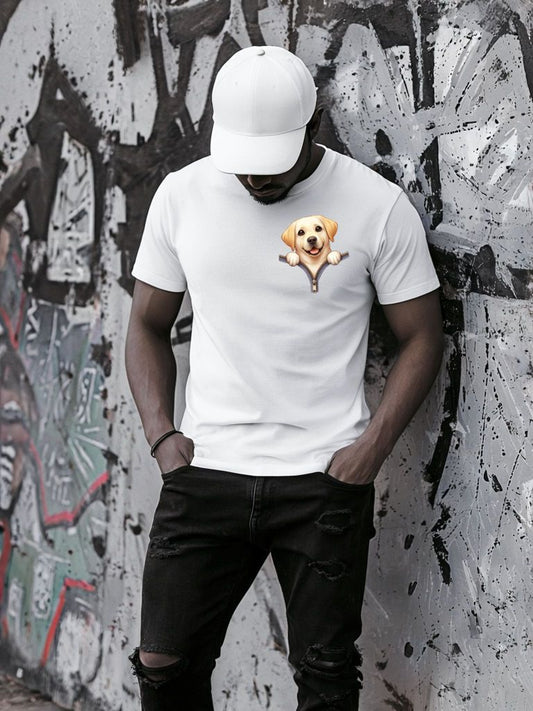 Fehér póló 100% pamutból Dog Pocket 3