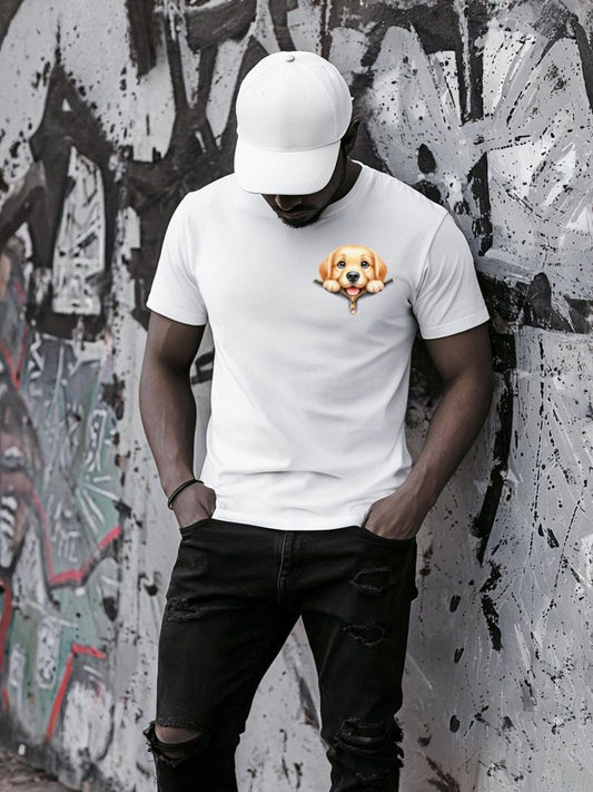 Fehér póló 100% pamutból Dog Pocket 2