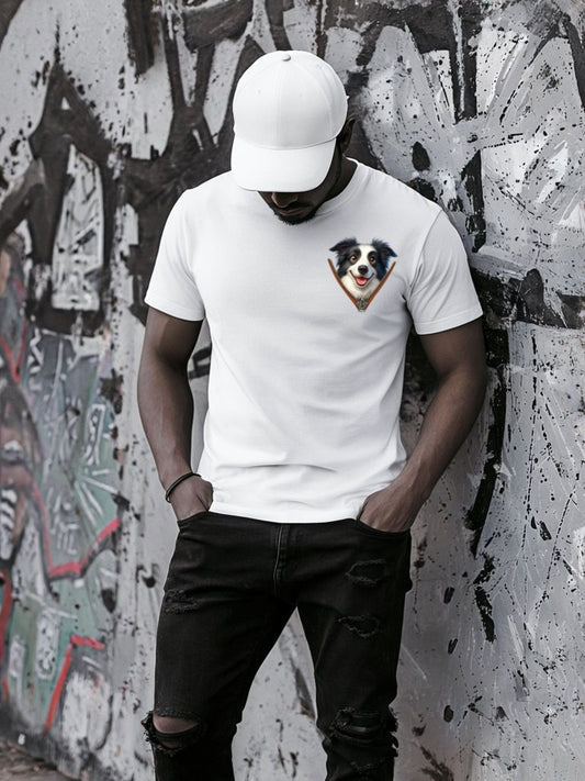 Fehér póló 100% pamutból Dog Pocket