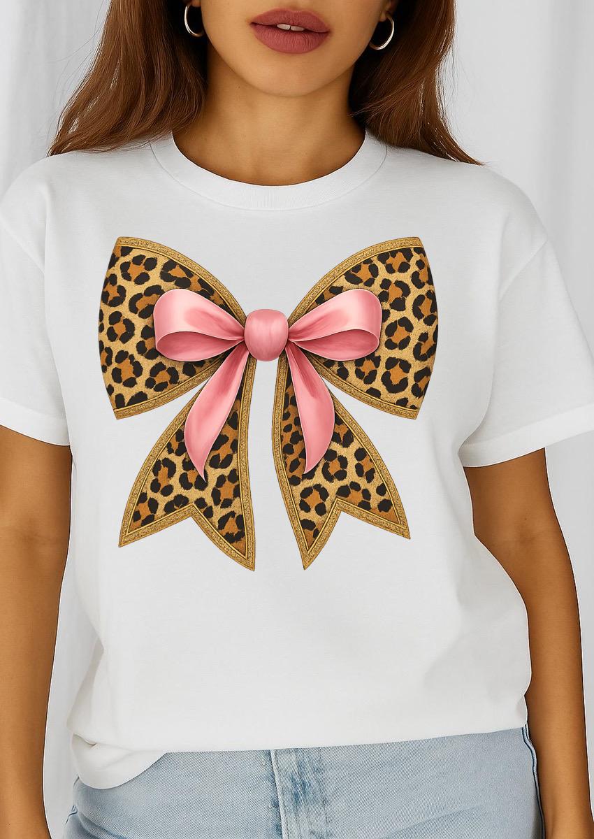 Női póló 100% pamutból Gold masni