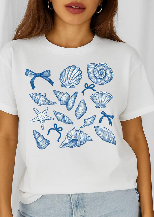 Női póló 100% pamutból Blue