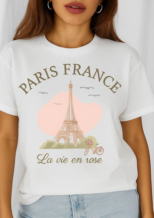 Női póló 100% pamutból Paris France