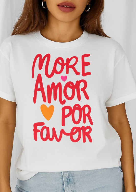 Női póló 100% pamutból More Amor