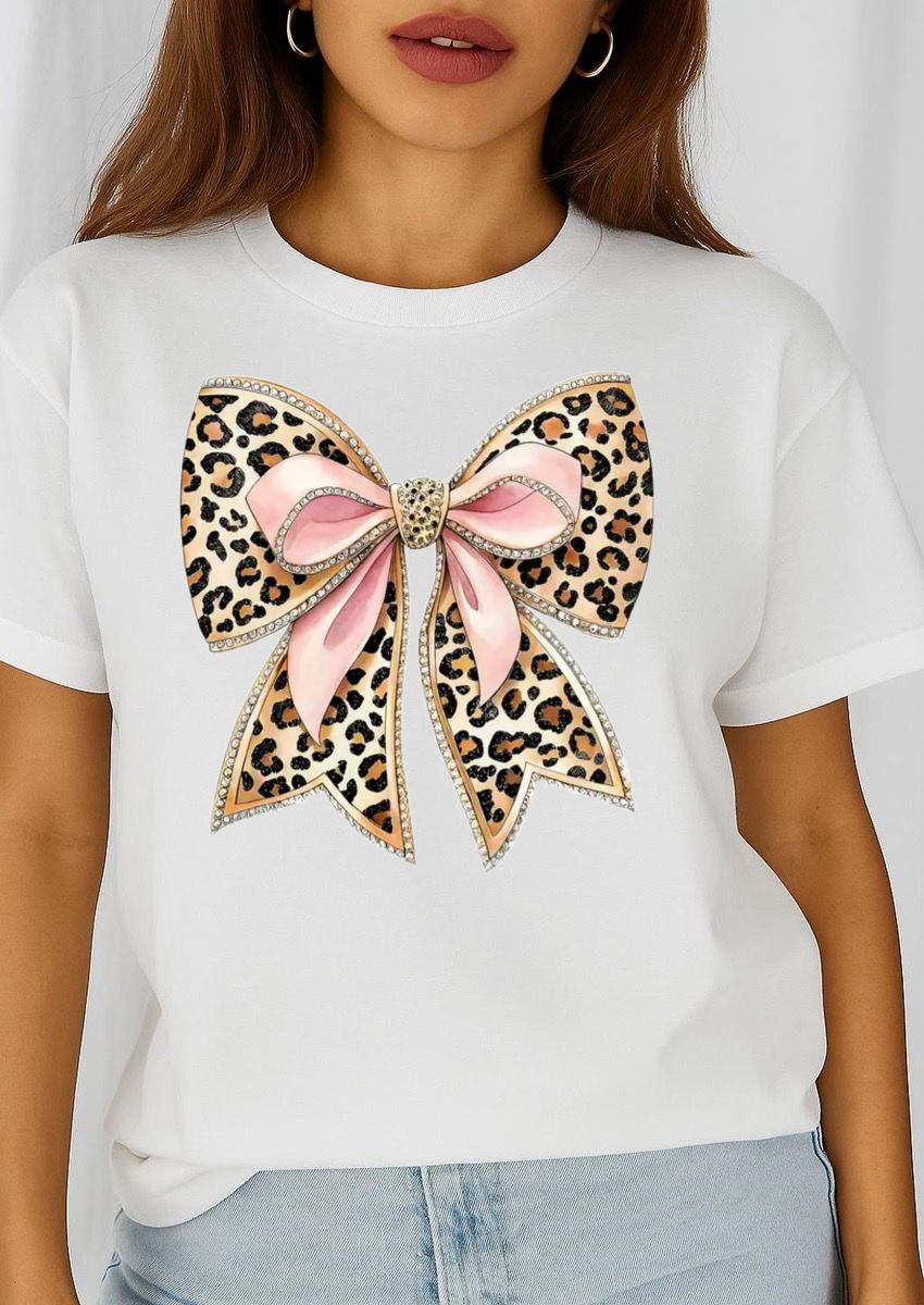 Női póló 100% pamutból Gold masni