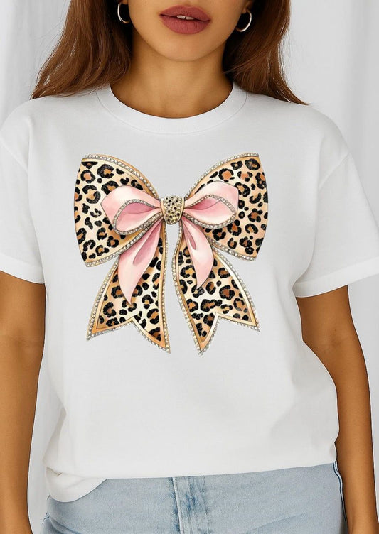 Női póló 100% pamutból Gold masni