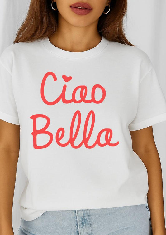 Női póló 100% pamutból Ciao Bella
