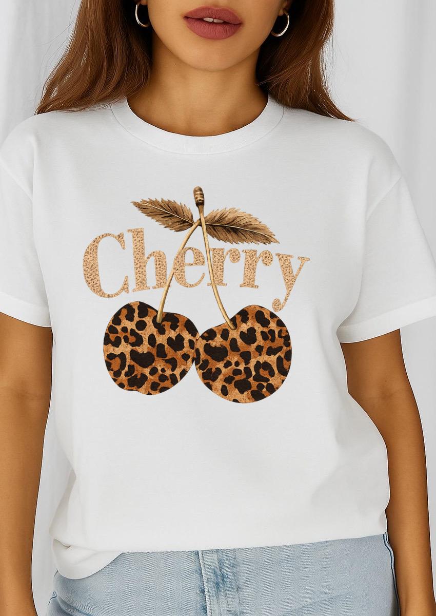 Női póló 100% pamutból Cherry