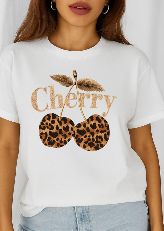 Női póló 100% pamutból Cherry