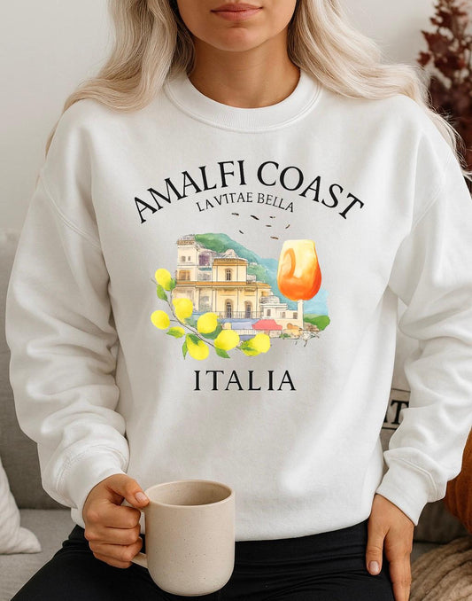 Fehér Blúz 100% pamutból Amalfi coast