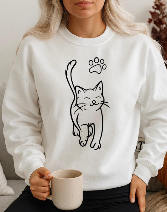 Fehér Blúz 100% pamutból Cat walk