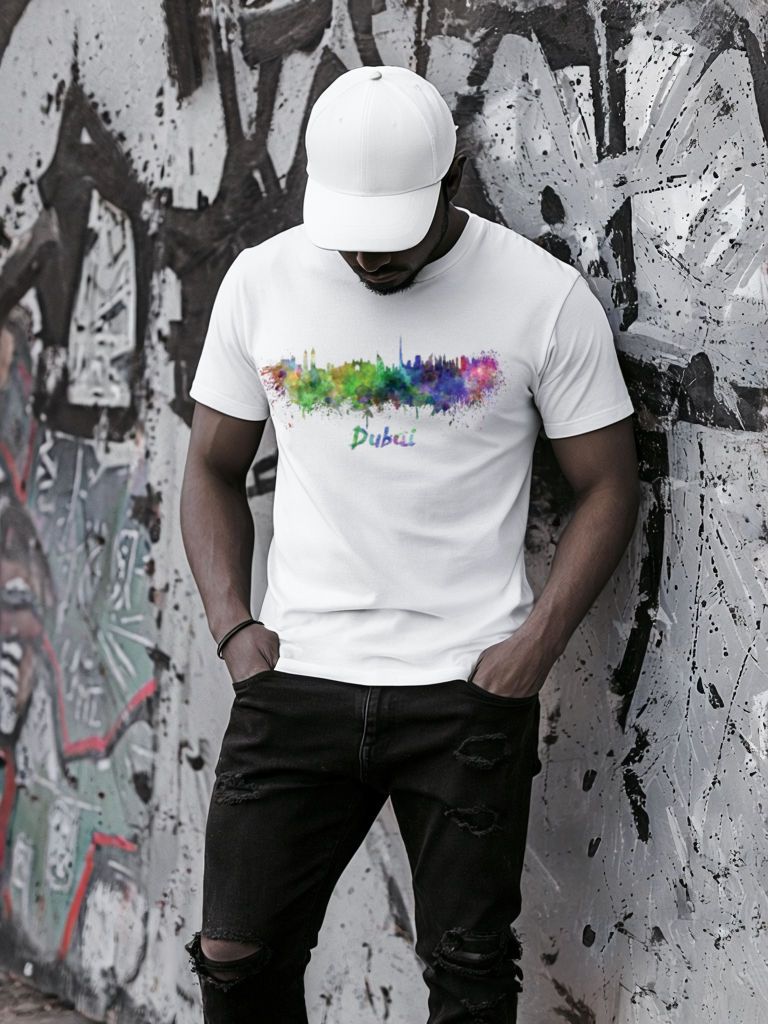 Fehér póló 100% pamutból Dubai