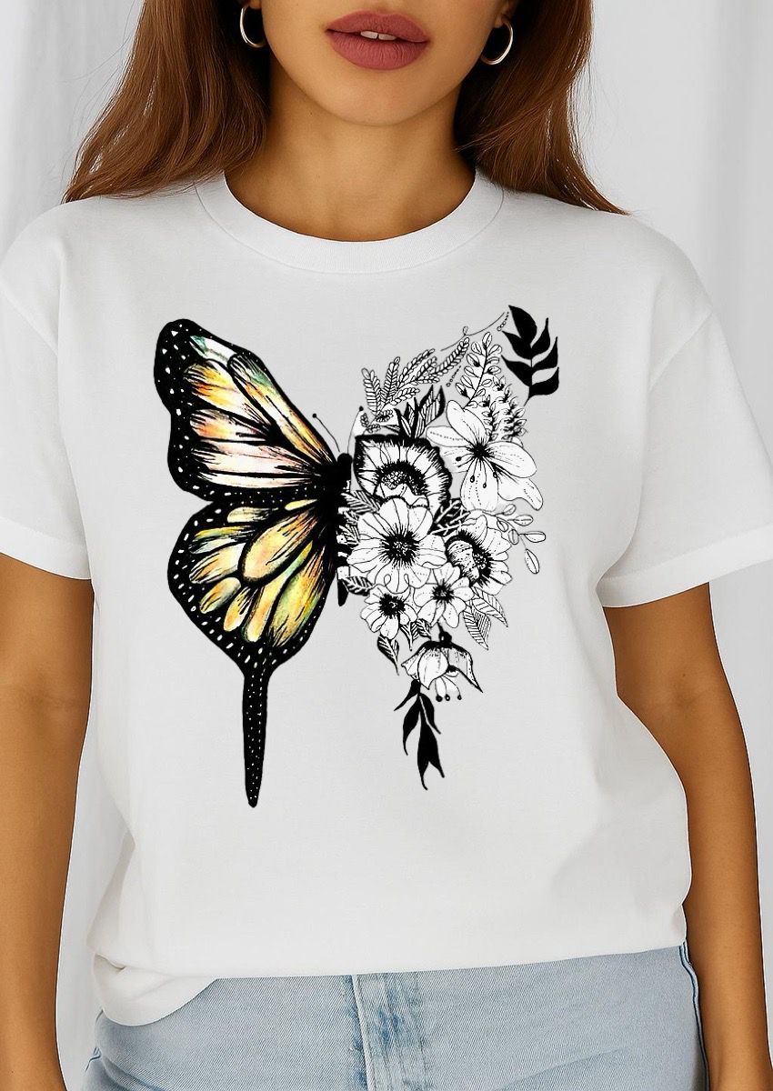 Női póló 100% pamutból Nice Butterfly 5