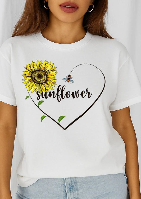 Női póló 100% pamutból Sunflower