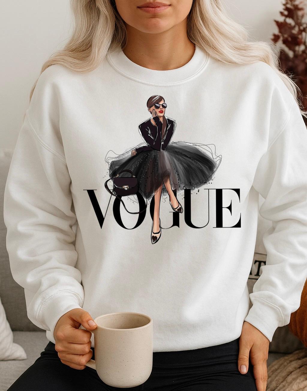 Fehér Blúz 100% pamutból Vog Fekete