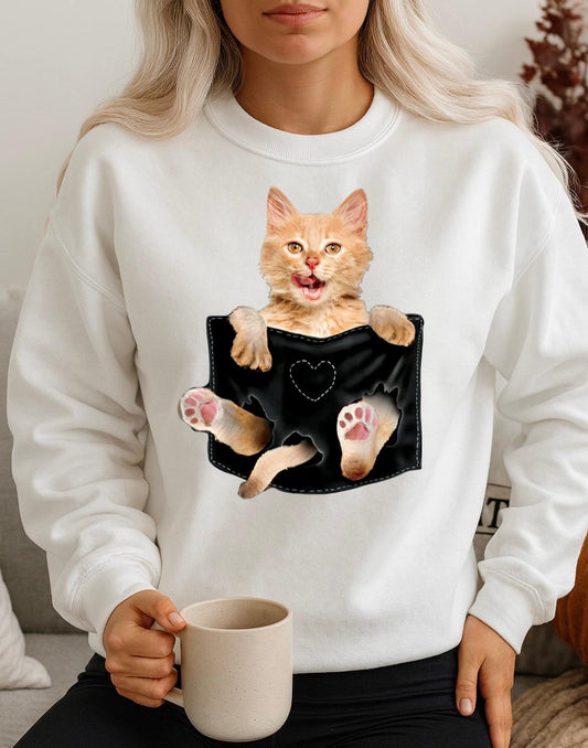 Fehér Blúz 100% pamutból Nice Cat