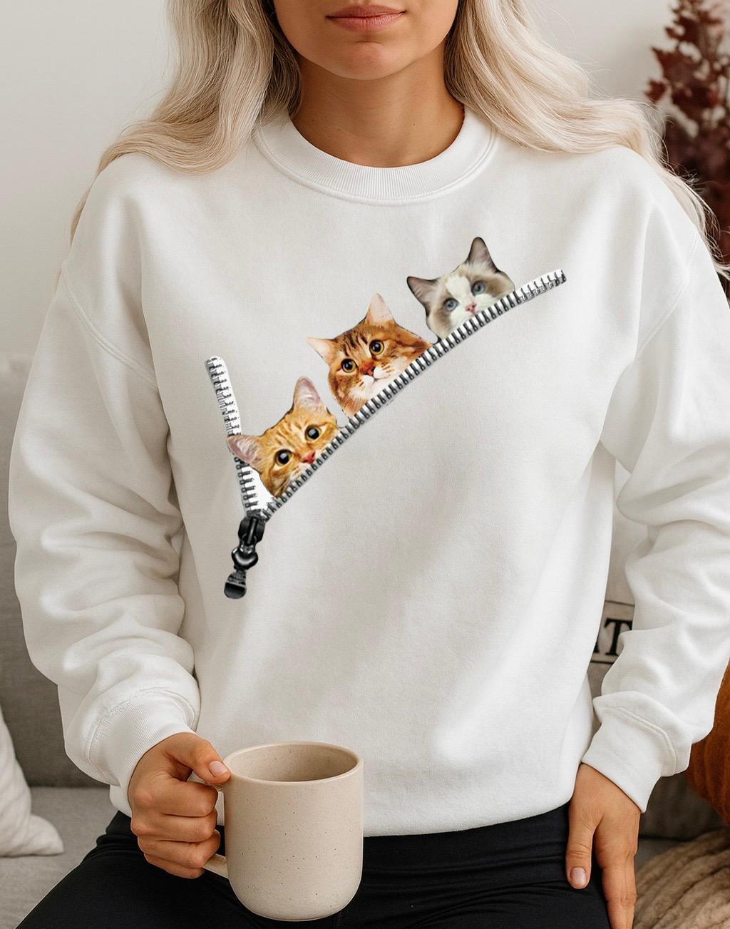 Fehér Blúz 100% pamutból 3 Cats