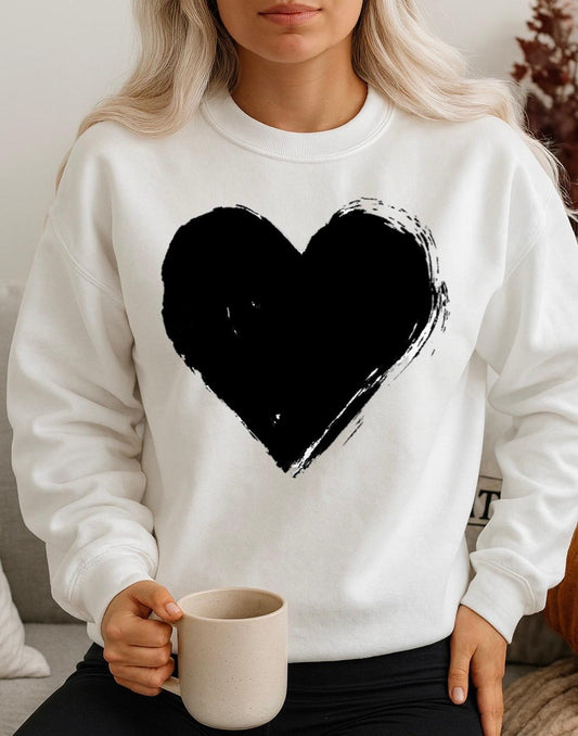 Fehér Blúz 100% pamutból Black heart