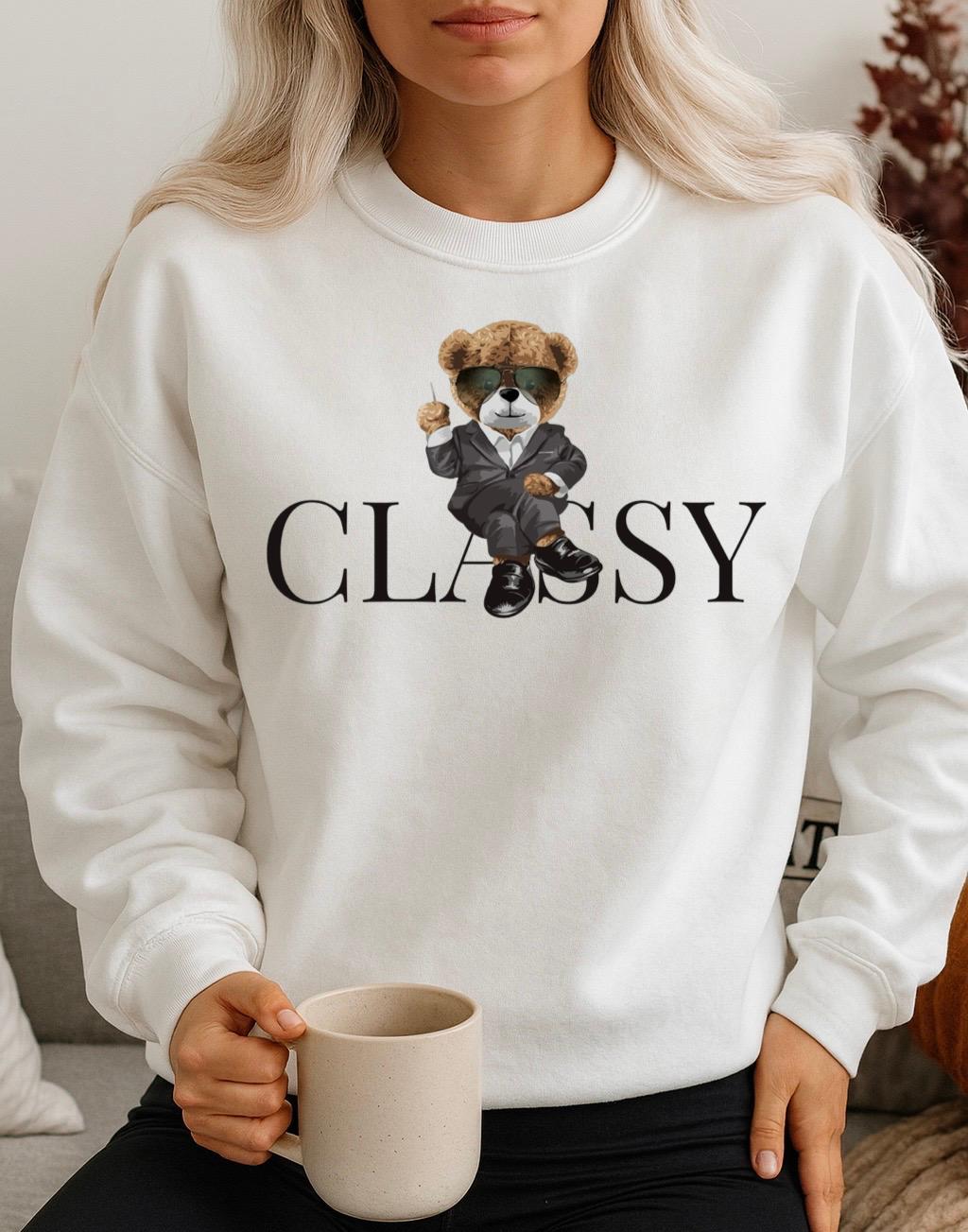 Fehér Blúz 100% pamutból Classy