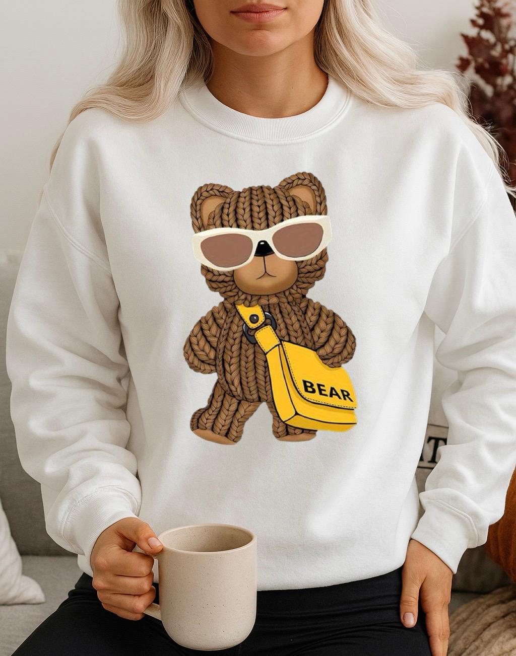 Fehér Blúz 100% pamutból Bear