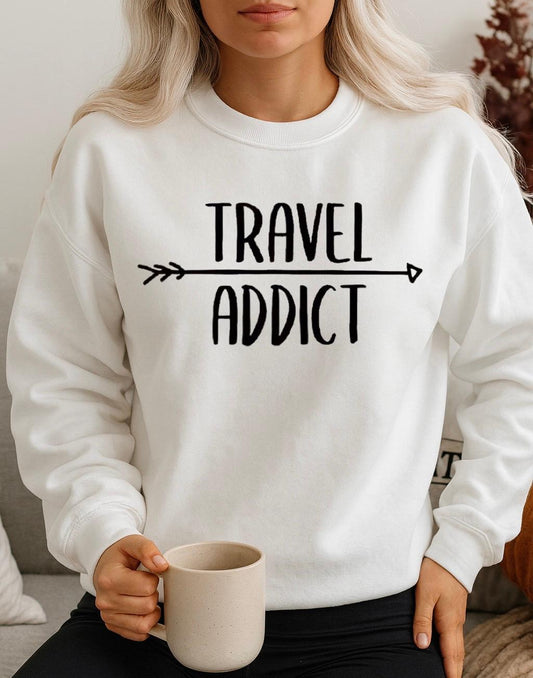 Fehér Blúz 100% pamutból Travel addict
