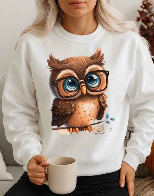 Fehér Blúz 100% pamutból Owl