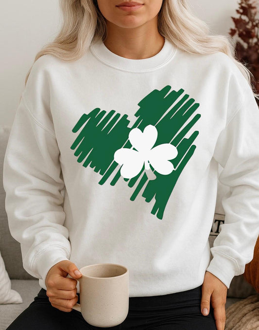 Fehér Blúz 100% pamutból Green heart