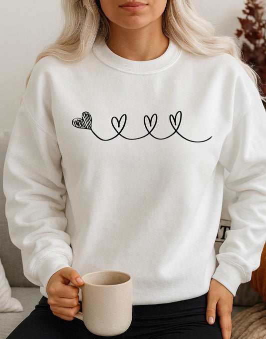 Fehér Blúz 100% pamutból 4 szív