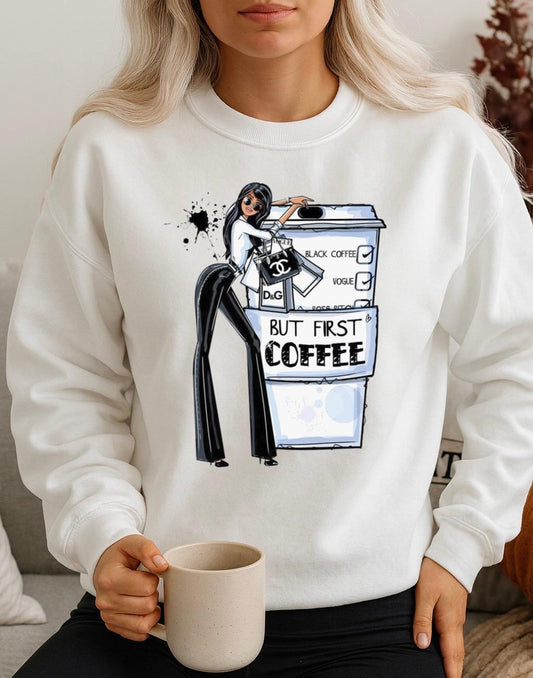 Fehér Blúz 100% pamutból Coffee 2