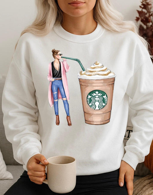 Fehér Blúz 100% pamutból Dring Coffee