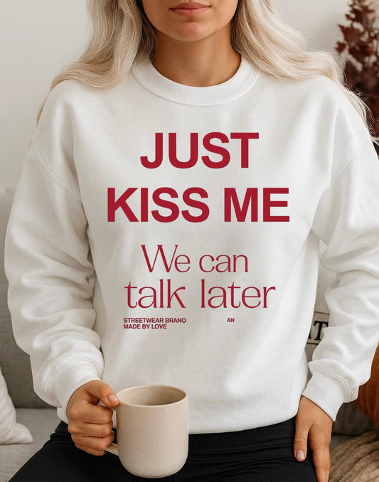 Fehér Blúz 100% pamutból Just kiss me