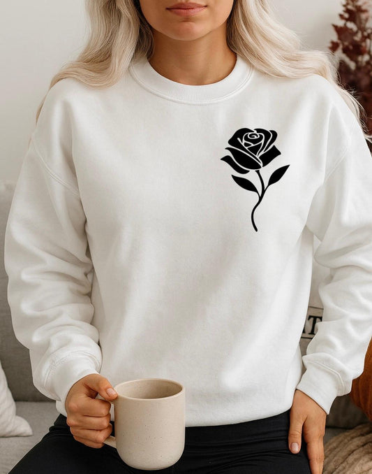 Fehér Blúz 100% pamutból Black rose