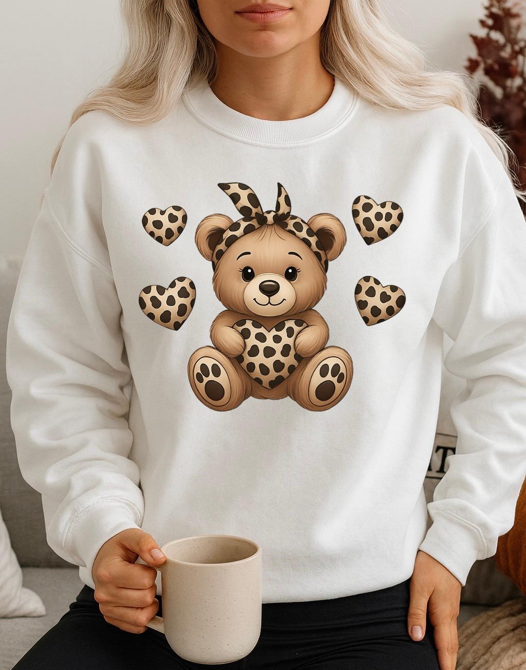 Fehér Blúz 100% pamutból Gold bear