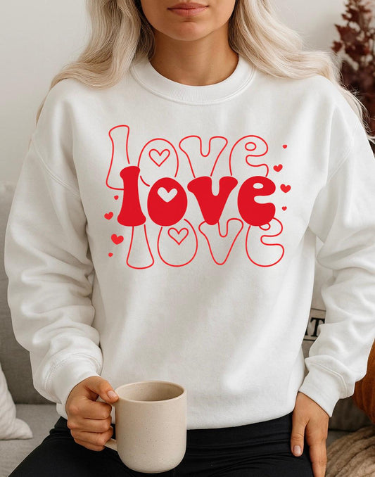 Fehér Blúz100% pamutból Red love