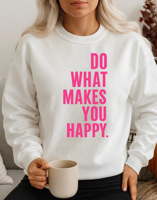 Fehér Blúz100% pamutból Makes you happy