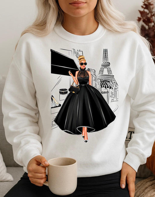 Fehér Blúz 100% pamutból Black dress