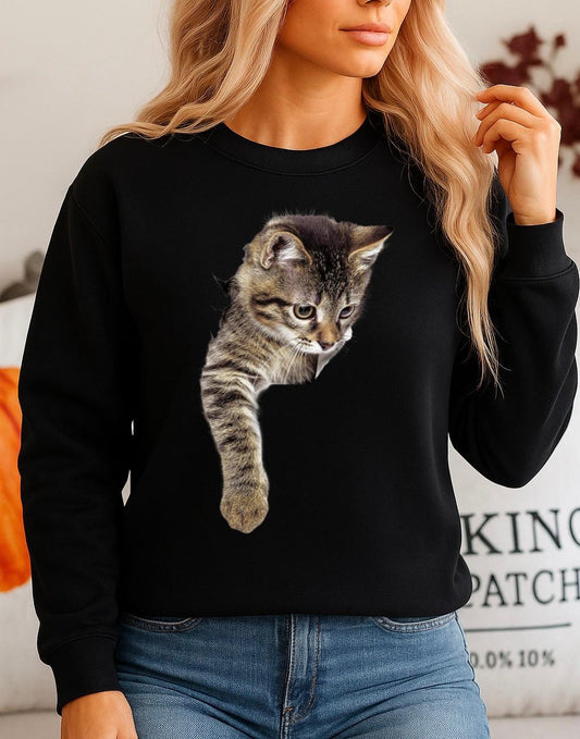 Fekete Blúz 100% pamutból cat