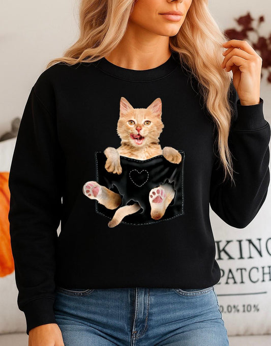 Fekete Blúz 100% pamutból Cat